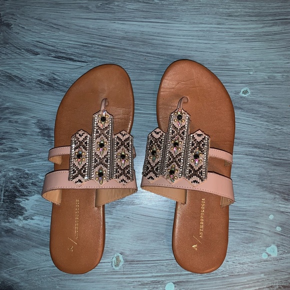 Anthropologie Shoes - Anthropologie Beaded Sandals Sz 7.5
